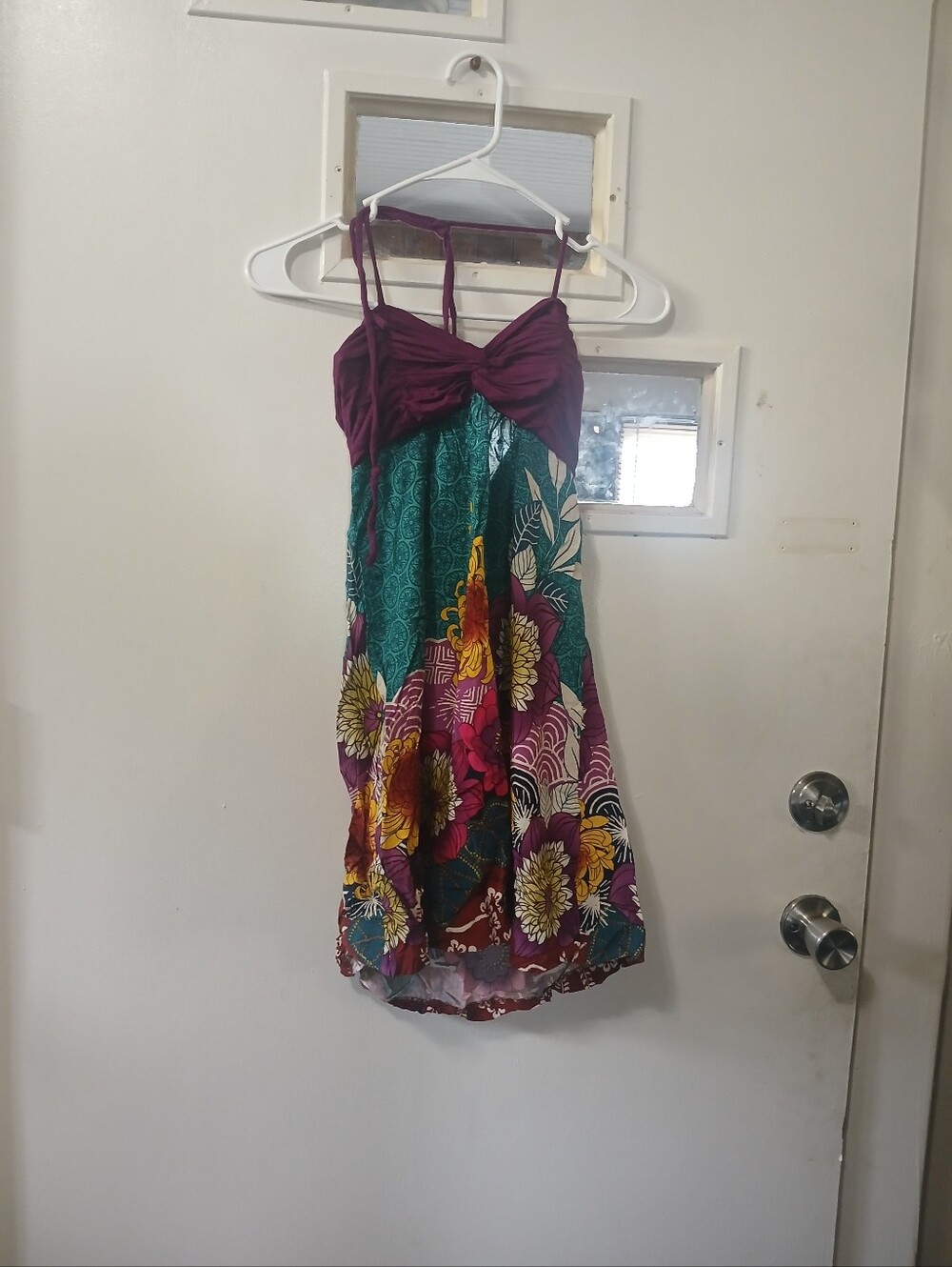 Girls Floral Sundress with Purple Bodice